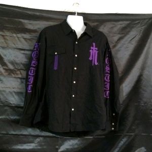 Nostic 2XL long sleeve button up shirt made India